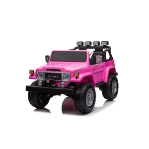 TOYOTA Land Cruiser Jeep 12V Battery 2-seater Ride-on Car - Pink