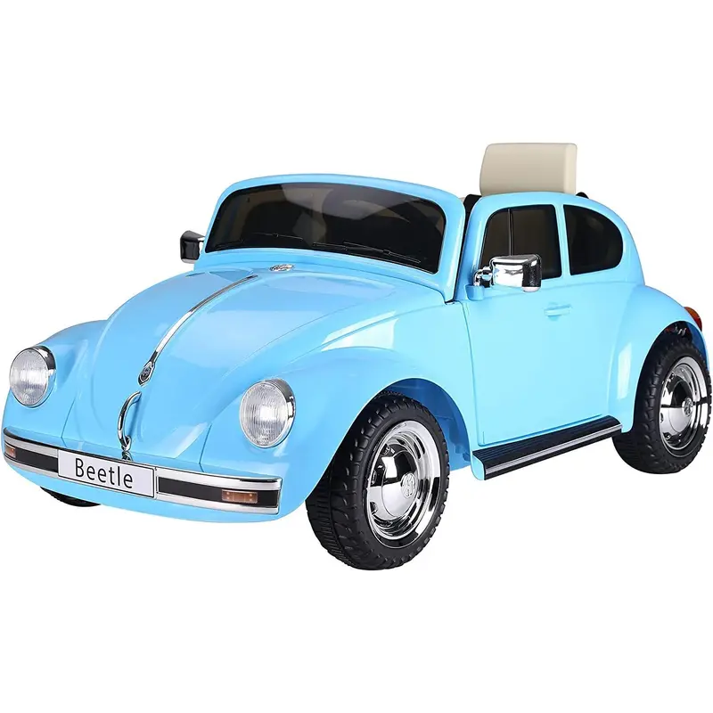 VW Beetle 12V Battery Ride-on Car with Remote Control - Blue