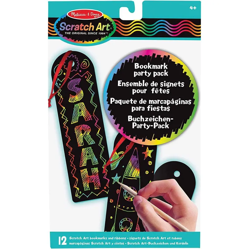 Melissa & Doug Bookmark Scratch Art Party Pack