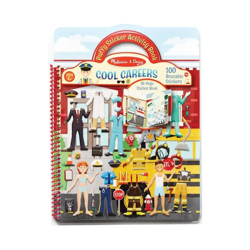 Melissa & Doug Puffy Sticker Activity Book - Cool Careers