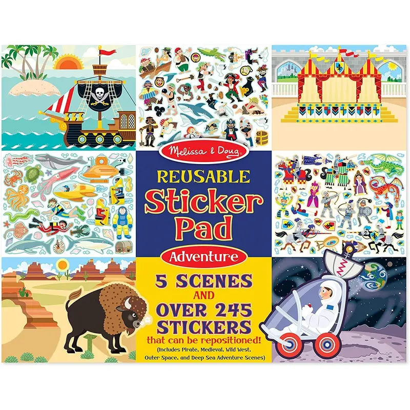 Melissa & Doug Reusable Sticker Pads Set: Adventure